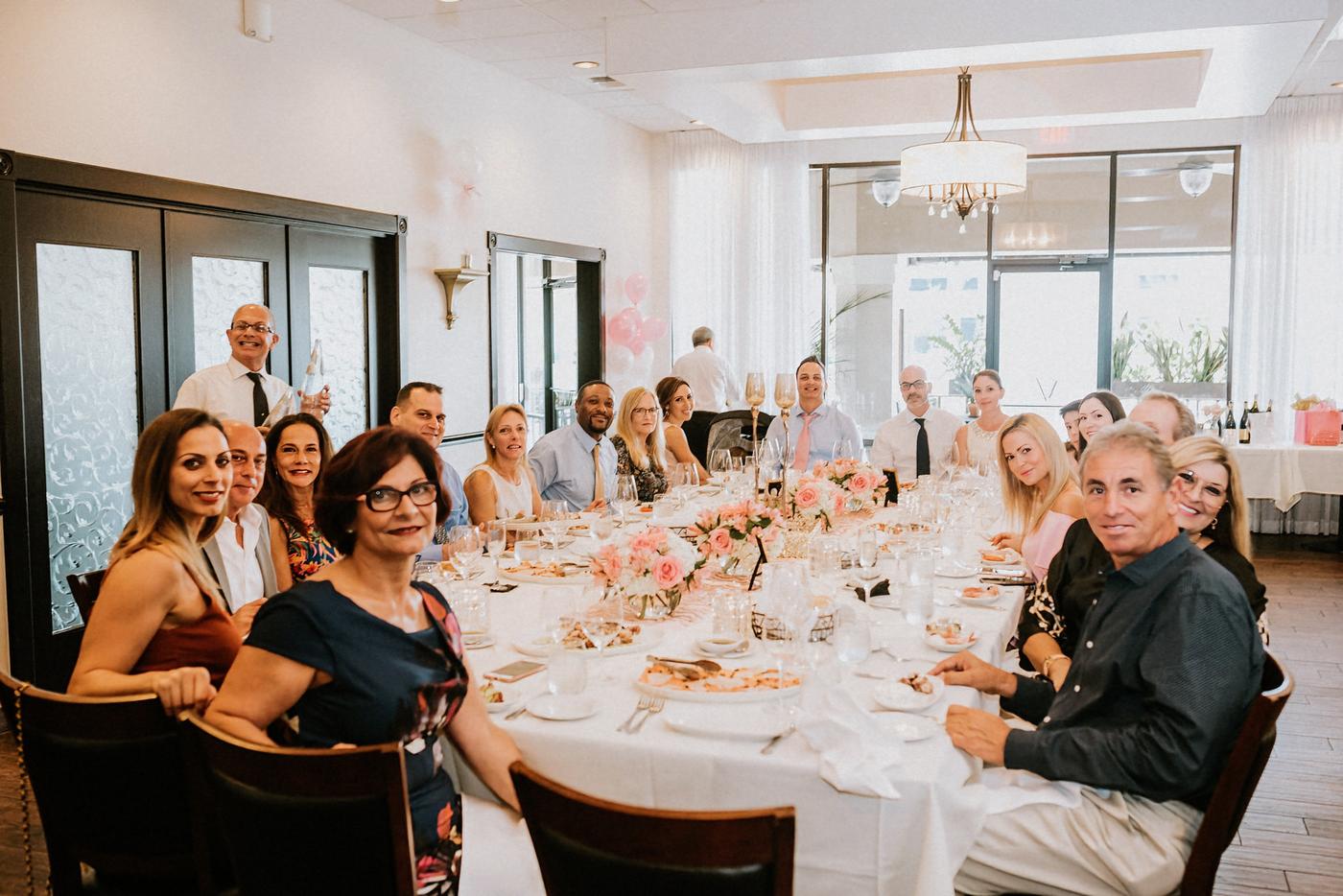 Guests celebrating at Vincenzo